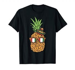 Cinco De Mayo Pineapple Shirt Mexican Fruit Sunglasses Flag T-Shirt