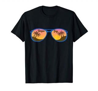 Tampa Bay Sunglasses Palm Tree Vaporware Florida Souvenir T-Shirt