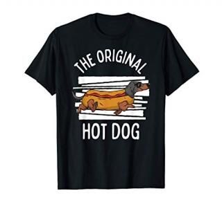 The Original Hot Dog Funny Cool Dachshund With Sunglasses T-Shirt