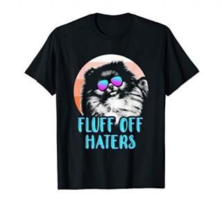 Funny Pomeranian Face Sunglasses No Fluffs Given Dog Lover T-Shirt