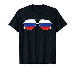 Russia Souvenir 'Russian Flag Sunglasses' Russia Flag T-Shirt