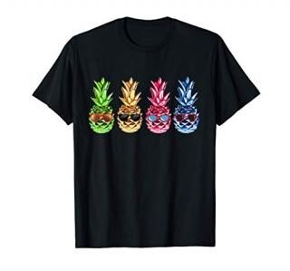Pineapples With Summer Sunglasses Funny Pineapple T-Shirt