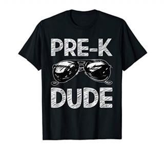 Pre-K Dude Sunglasses Back To School Tshirt For Boys Kids T-Shirt