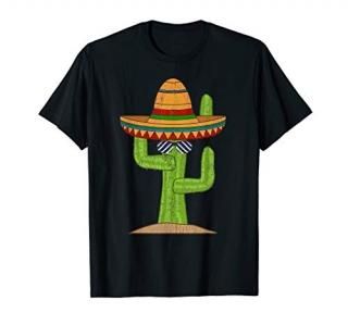 Cactus Wearing Sombrero & Sunglasses Southwest Mexican Style T-Shirt