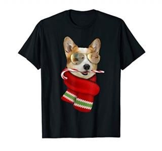 Corgi shirt Cute Christmas Gift for Dog Lovers Sunglasses T-Shirt