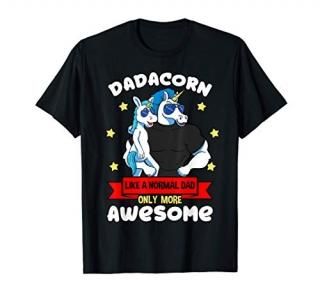 Dadacorn Father Unicorn Kid Daddy Muscles Papa Sunglasses T-Shirt