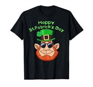 Funny Leprechaun In Sunglasses Shirt Happy St. Patricks Day T-Shirt