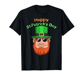 Funny Leprechaun In Sunglasses Shirt Happy St. Patricks Day T-Shirt