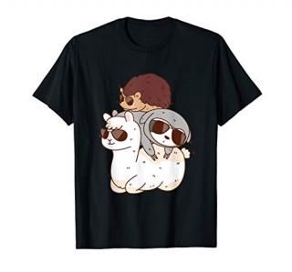 Sloth Hedgehog Llama Shirt Cool Sunglasses Summer Animals