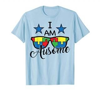 I Am Ausome Puzzle Sunglasses Autism Inspirational T-Shirt