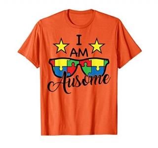 I Am Ausome Puzzle Sunglasses Autism Awareness T-Shirt