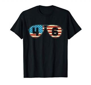 46 Joe Biden President Sunglasses Patriotic American Flag T-Shirt
