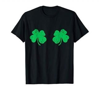 Shamrock Boobs T-Shirt Irish St Patricks Day Gift Shirt T-Shirt