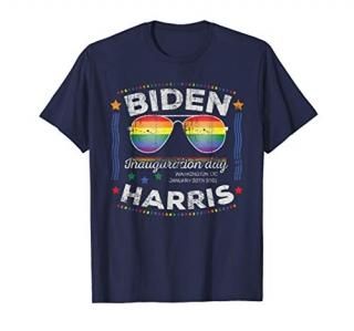 Biden Harris Inauguration 2021 LGBT Pride Aviator Sunglasses T-Shirt