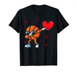 Dabbing Basketball sunglasses ball - valentine day gift T-Shirt