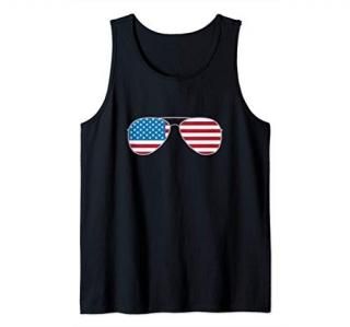 Biden 2020 Aviators Vote Biden Aviator Sunglasses US Flag Tank Top
