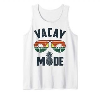 Vacay Mode Retro Sunglasses Vintage Funny Summer Vacation Tank Top