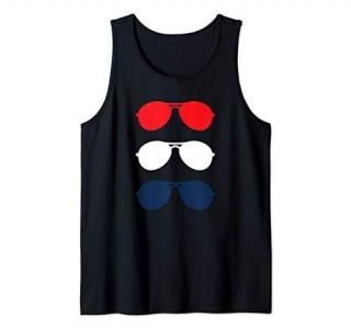 Joe Biden Sunglasses Red White Blue Fun Political Campaign Tank Top