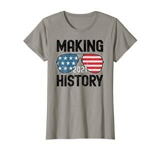 Womens Making History Inauguration 2021 Biden Harris Sunglasses T-Shirt