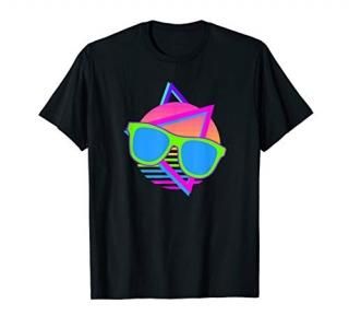 80s Synthwave Shirt  Sunglasses Geometric Gift