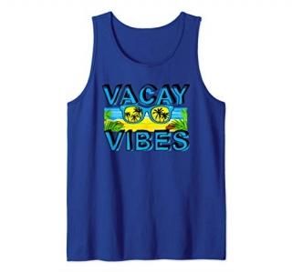 Vacay Vibes Sunglasses Beach Lover Summer Vacation Men women Tank Top