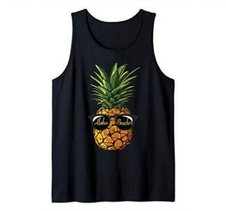 Pineapple Sunglasses Funny Aloha Beaches Hawaiian Hawaii Tank Top