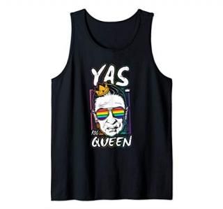 RBG Yas Queen LGBT Flag Sunglasses LGBT Pride Gift Tank Top