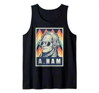 Retro Vintage Alexander Hamilton Tshirt Wearing Sunglasses Tank Top