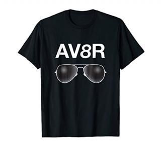 AV8R with Aviator Sunglasses T-Shirt