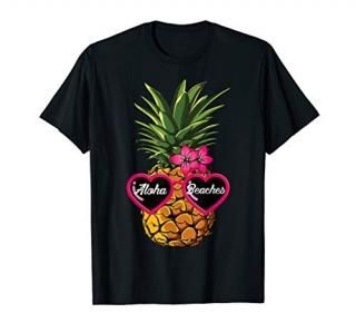 Pineapple Sunglasses T shirt Aloha Beaches Hawaiian Hawaii