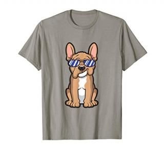 Cool Frenchie French Bulldog Sunglasses Cute Design T-Shirt