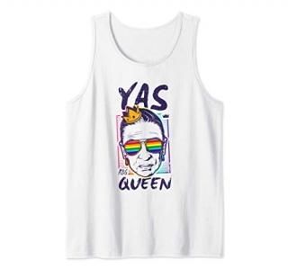 RBG Yas Queen LGBT Flag Sunglasses LGBT Pride Gift Tank Top
