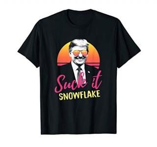 Suck It Snowflake Sunglasses Pro Trump 2020 Vintage Retro T-Shirt