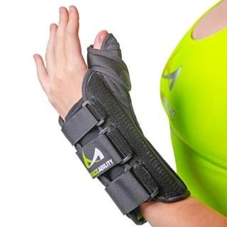BraceAbility Thumb & Wrist Spica Splint  De Quervain's Tenosynovitis Long Stabil