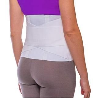 BraceAbility Women's Back Brace for Female Lower Back Pain - Lightweight Soft Wh