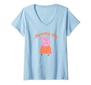 Womens Peppa Pig Mummy Pig V-Neck T-Shirt