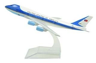 1400 16cm Air Force One Boeing B747 Metal Aeroplane Model Plane Toy Plane Model