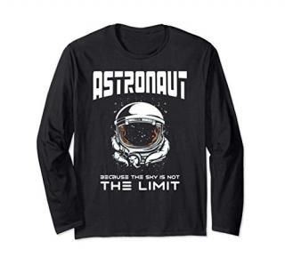 Astronaut Helmet Outer Space Gift Idea For Boys Kids Long Sleeve T-Shirt