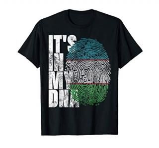 It's In My DNA Uzbek Gift Tee Muslim Costume Uzbekistan Flag T-Shirt