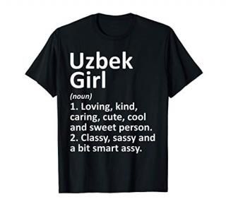 UZBEK GIRL UZBEKISTAN Gift Funny Country Home Roots Descent T-Shirt