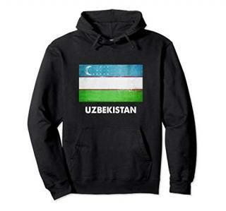 Uzbek Uzbekistani Uzbekistan Flag Pullover Hoodie