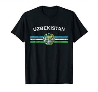 Uzbek Flag Shirt - Uzbek Emblem & Uzbekistan Flag Shirt