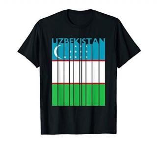 Uzbek Flag Souvenir 'Vintage Uzbekistan Flag' Uzbekistan T-Shirt