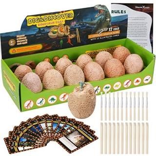 Dino Egg Dig Kit-12 Dinosaur Eggs Dino Egg Excavation Kit for Dinosaur Birthday 