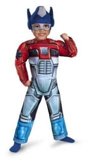 Optimus Prime Rescue Bot Toddler Muscle Costume Red/Blue Toddler Large
