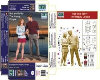 PLASTIC MODEL KIT BOB AND SALLY - THE HAPPY COUPLE LOVERS 1/24 MASTER BOX 24029