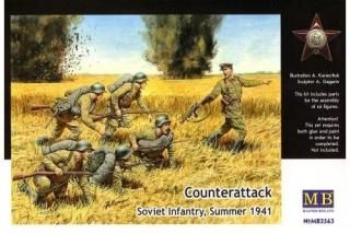 Masterbox 135 Scale counterattack Soviet Infantry Summer 1941 Assembly Parts
