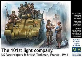 Masterbox 135 Scale Us Paratroopers & British Tankman France 1944