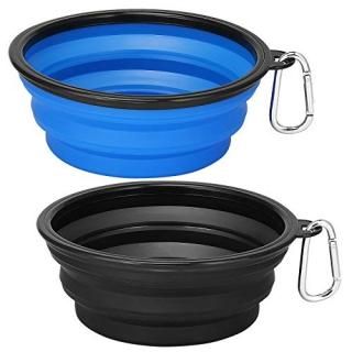 Kytely 2 Pack Extra Large Collapsible Dog Bowls 34oz Foldable Dog Travel Bowls P