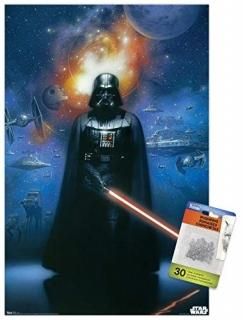 Star Wars Saga - Vader in Space Wall Poster with Push Pins